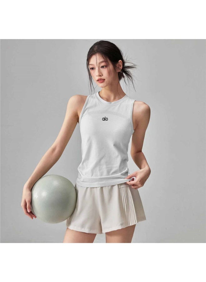 ALO Quick-Dry Yoga Tank Top - Sleeveless Breathable Sports Shirt